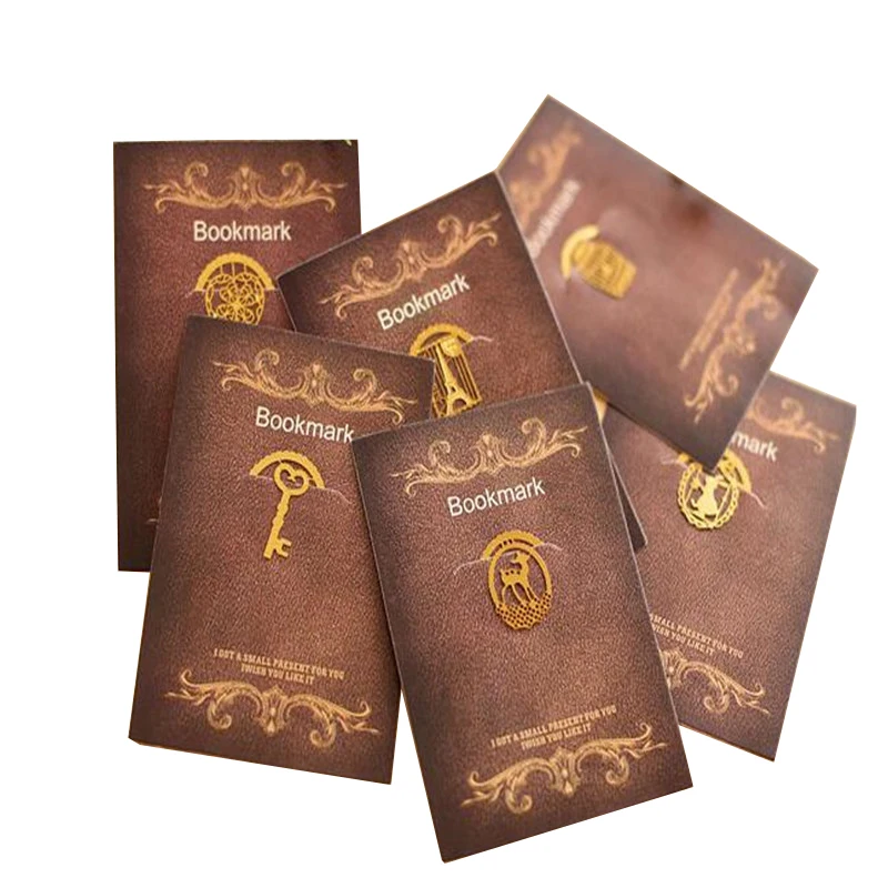 

6 pcs Korea Stationery Cute Lace Cartoon Animal Metal Hollow Bookmark Delicate Mini Metal Bookmarks Student School Office