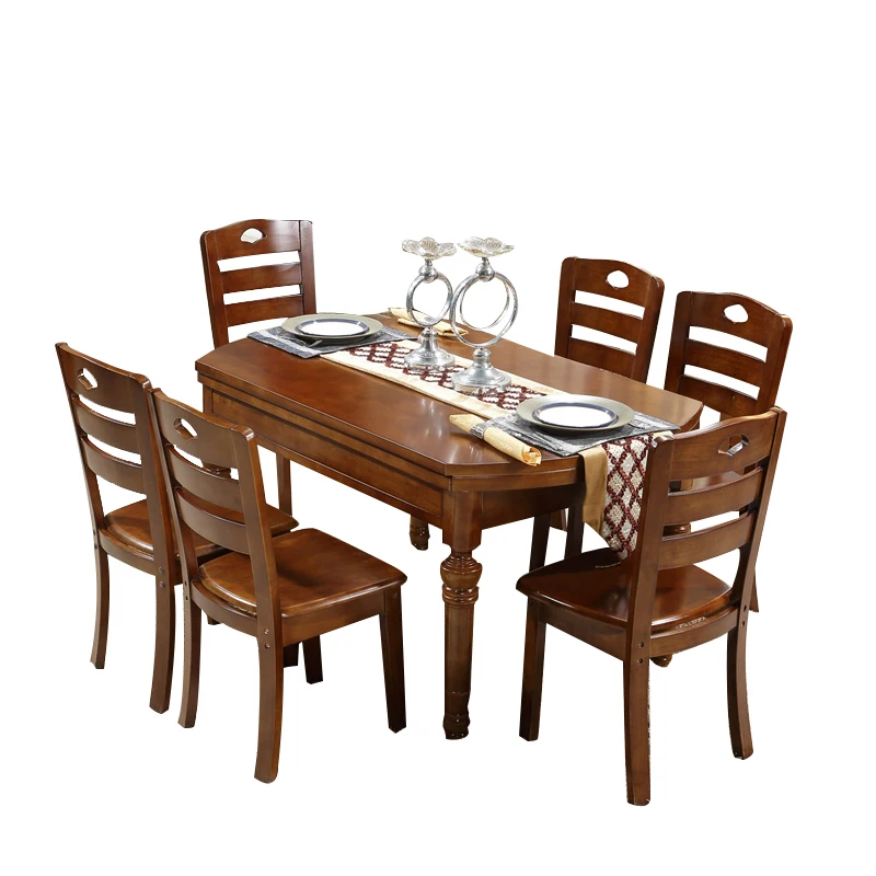 Furniture restaurant combination adjustable fold modern Simple dining table