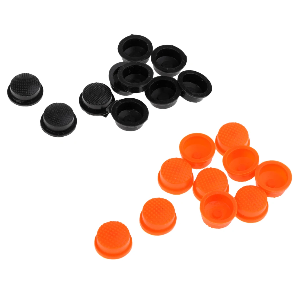 MagiDeal 10pcs LED Flashlight Torch Light Tail Switch Button Cover Cap Rubber Cover Cap Anti Slide Skid Slip