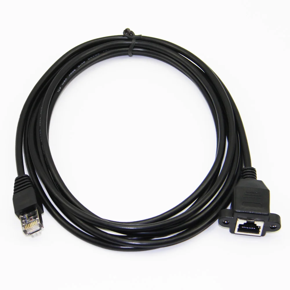 Сетевой удлинитель Bochara Cat 5 RJ45 Папа мама с винтовым креплением 30 см 60 100 150 2 м 3 м|cat