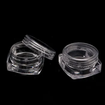 

10Pcs Cosmetic Empty Jar Pot Eyeshadow Makeup Face Cream Lip Balm Container 3/5g