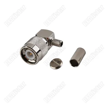 

30 Pieces TNC Male Right Angle RA Crimp RF Connector For LMR195 KSR195 RG58 RG400 RG142 Coaxial Cable Nickel-plated
