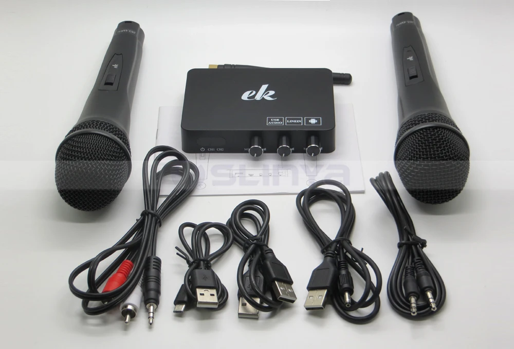 5 комплектов/партия K2 Домашний Мини Беспроводной караоке эхо-Aduio звук смесительная система Поющая машина для Android ТВ коробка ПК чехол для мобильного телефона
