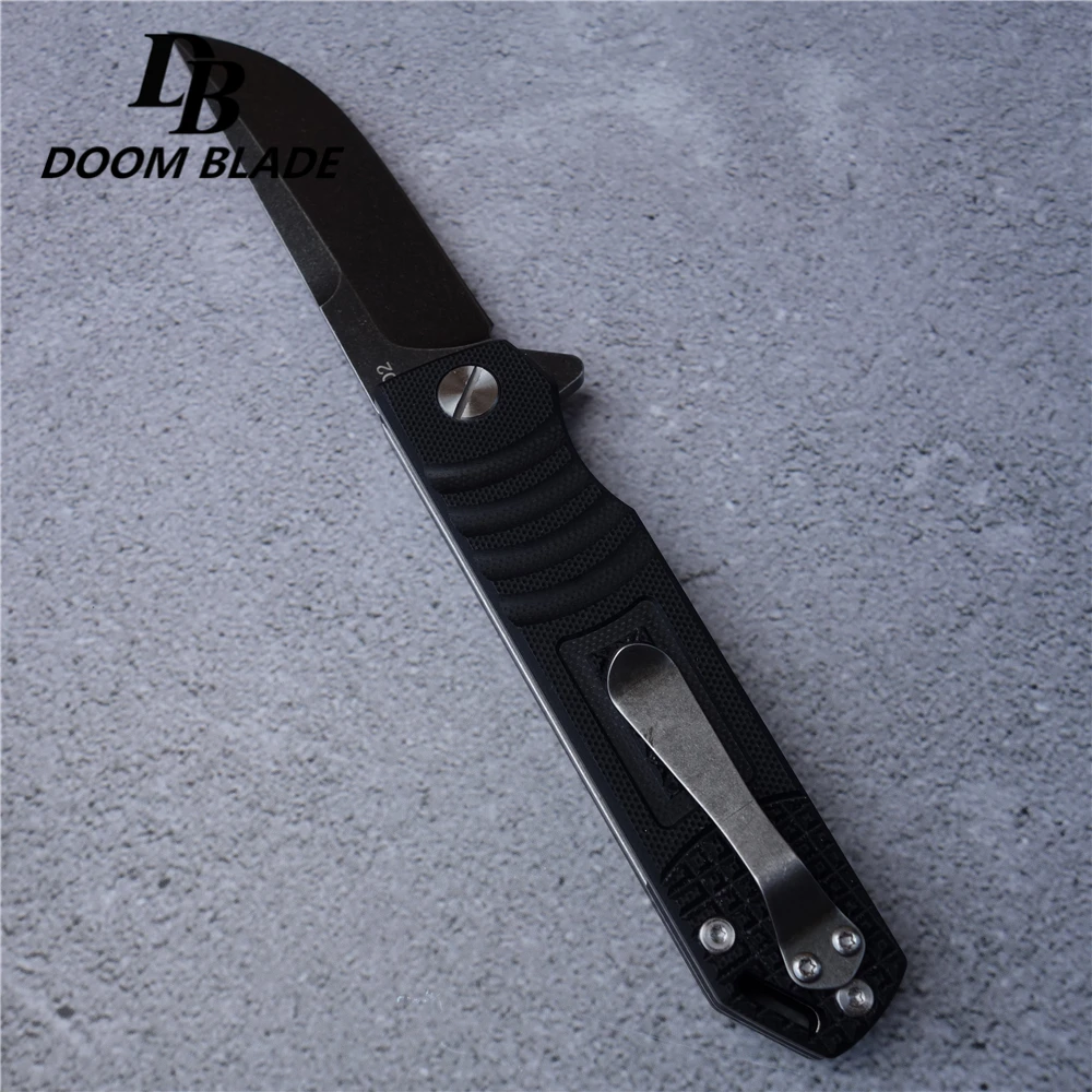 7," 60-61HRC ножи тактический нож D2 стальное лезвие G10 складной охотничий нож ручной работы для выживания кемпинга открытый инструмент нож