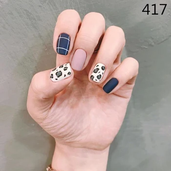 

New Leopard Manicure Nail Sticker Waterproof Lasting 14 Stickers/sheet Matte Scrub Nail Jewelry Environmental Protection