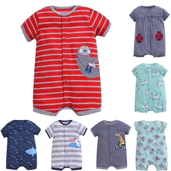 

New born Baby Girl Clothes 2020 Summer Cartoon Print Toddler Baby Romper jumpsuit Baby Boys Girls Clothes Mamelucos Bebe Verano
