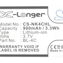 Cameron Sino высокое качество 900 мАч батарея BL-4C для Nokia 6100,6101, 6102i, 6103,6125, 6126,6131, 6133,6136, 6170,6260, 6300,7200, 7270