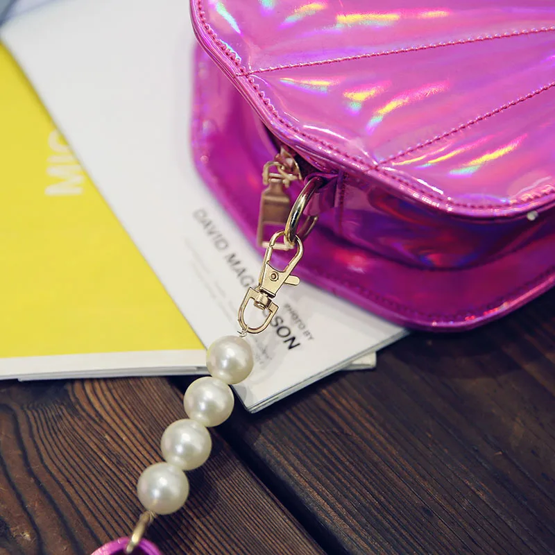 Модный фирменный персональный дизайн, лазерная милая сумка на плечо с цепочкой, клатч, сумка-мессенджер для девочек, Сумка с клапаном, 4 цвета