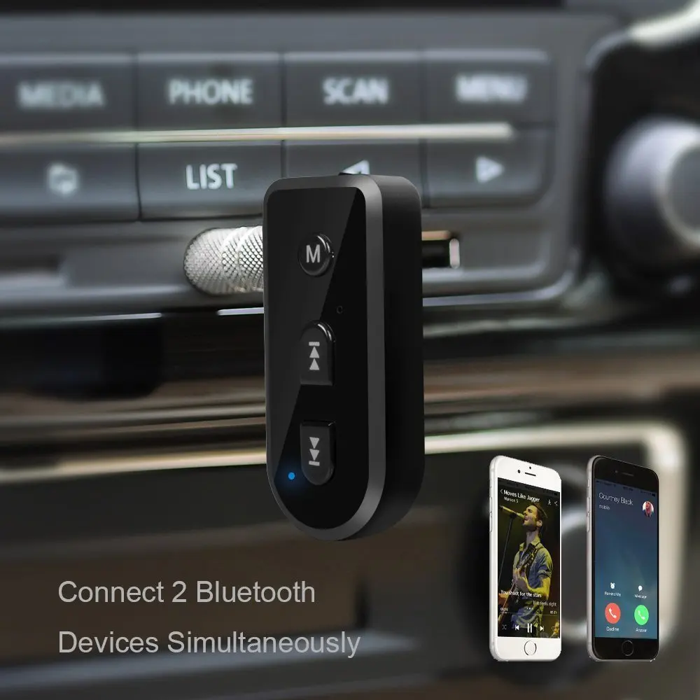 Многоточечное соединение bluetooth 4 1 handsfree aux 3 5 мм автомобильный набор беспроводной