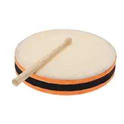 Новый 8 "деревянный ручной барабан с двойной головкой с барабанной палкой ударное музыкальное образование игрушечный инструмент для KTV