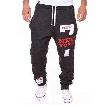 

Nice Men Pants Letters Printed Casual Harem Long Pants Spring Sweatpants Trousers Slim Drawstring Y278