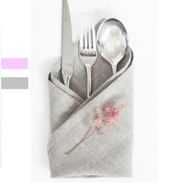 

2psc /lot 100%Pure Linen Tablecloth Linen Napkin Mat Towel Linen Coasters 50*50cm