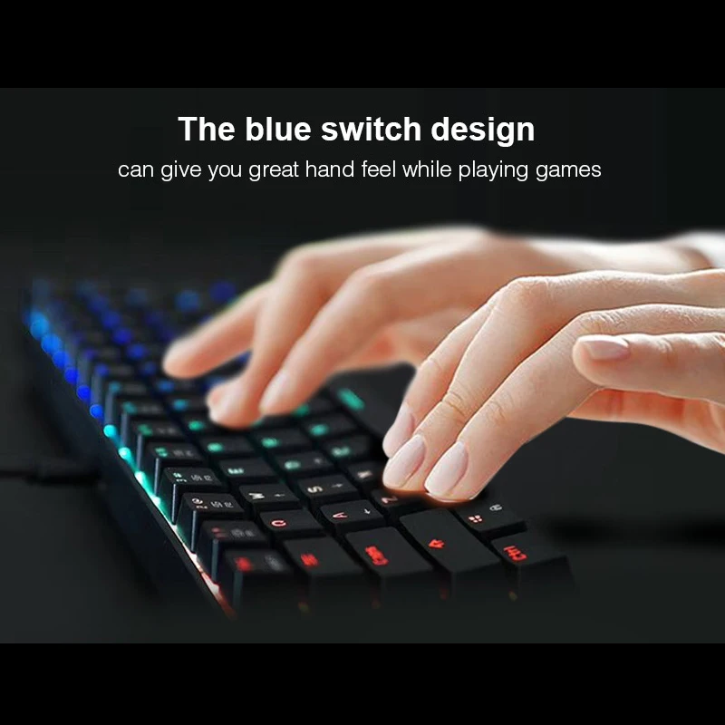 Механическая игровая клавиатура MOTO SPEED CK61 RGB с синими и красными переключателями