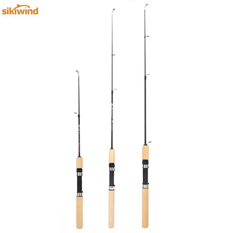 60 80 100CM Mini Telescopic Ice Fishing Rod Portable Carbon Fiber River Shrimp Carp Fishing Pole Winter Fishing Rod Tackle Pesca