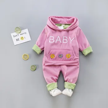 

Cute Baby Girl Clothes Sets For Children High Qulity Autumn Winter Long Sleeve Print Toddler Girls Baby Suit Kid 1 2 3 4 Years
