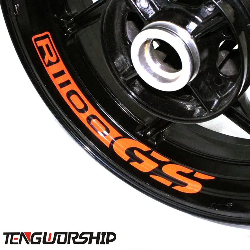 

Teng Worship 8 X CUSTOM INNER RIM DECALS WHEEL Reflective STICKERS STRIPES for BMW R1100GS R1100 GS R 1100 GS
