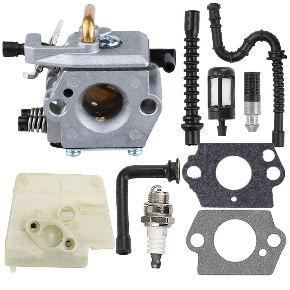 Carburetor with Gasket Fuel Line Oil Spark Plug Fuel Filter Oil Filter