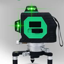 12 линия 3D зеленый лазерный уровень, красный лазерный нивелир самовыравнивания 360 по горизонтали, вертикальный крест супер мощный