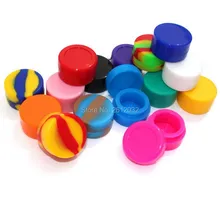 500pcs 5ml Nonstick Silicone Container Storage Box for Oil Wax Jar Dab Random Color