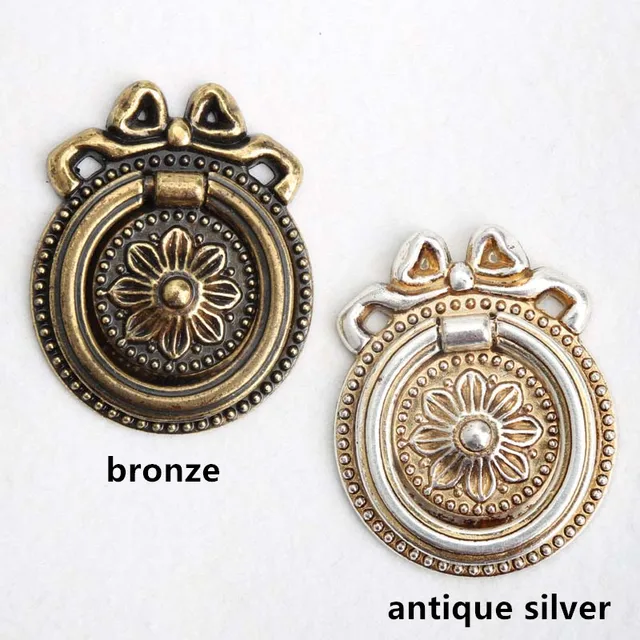 Aliexpress.com : Buy Vintage Bronze Drop Rings Drawer Cabinet Knobs vintage bronze drop rings drawer cabinet knobs pulls antique silver dresser door handles knobs retro style - Aliexpress.com : Buy Vintage Bronze Drop Rings Drawer Cabinet Knobs