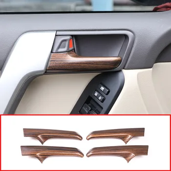

Pine Wood grain Car Accessories ABS Interior Door Handle Trim For Toyota Land Cruiser Prado FJ150 150 2010-2018 4pcs
