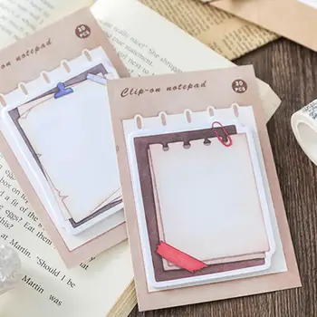 

6Pcs/Bag Portable Sticky Notes Memo With Vintage Style For Reminding Plan Schedule Office Writing Stationery Supply