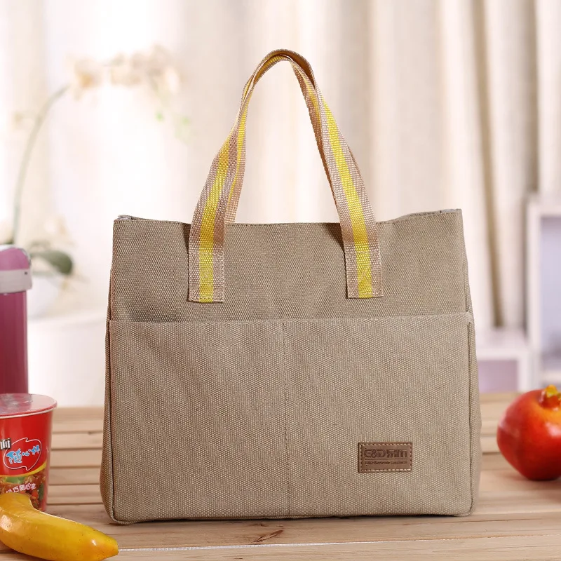 Bolsas termicos para alimentos холст тотализатор lunchtas bolsa comida termica Обед Сумка рот изоляции пикник sac РАООС сумки