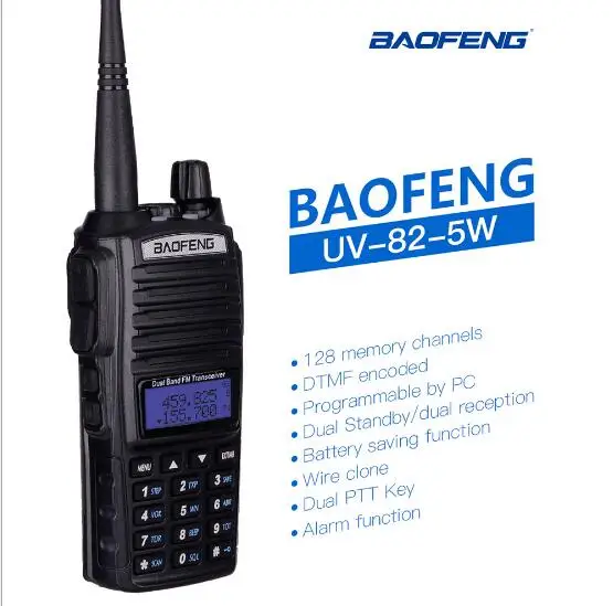 1Sets UV82 handheld fm transceiver VHF UHF two way Radio cb radio station Walkie Talkie Baofeng UV82