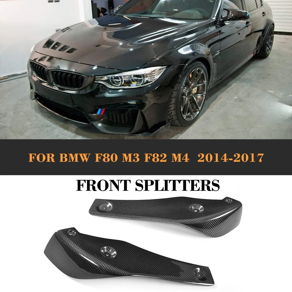 Для BMW M3 M4 передний бампер из углеродного волокна для губ разветвители створки Cupwings для BMW F80 M3 F82 F83 M4 купе конвертируемый