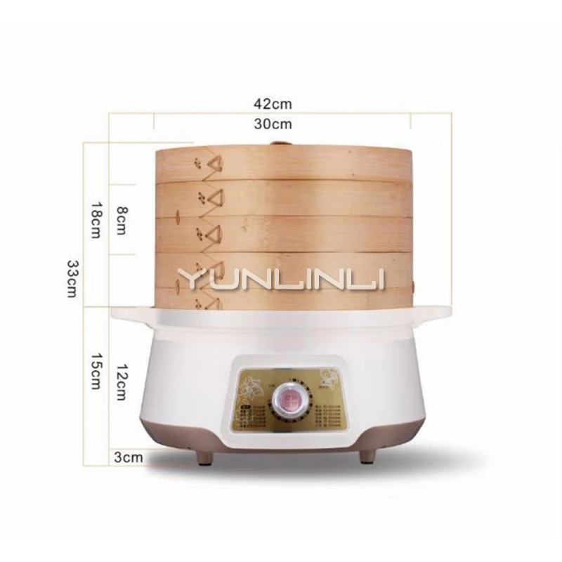 Electric Bamboo Steamer Household Electric Food Steamer 8L Large Capacity Bamboo Steamer ZMZQG-SS1681