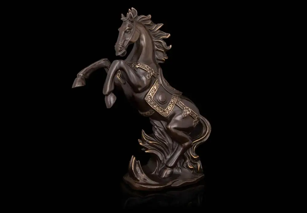 

head Arts Crafts Copper bronze sculpture crafts high-end business gifts Home Furnishing ornaments Chinese horse immediately HD07