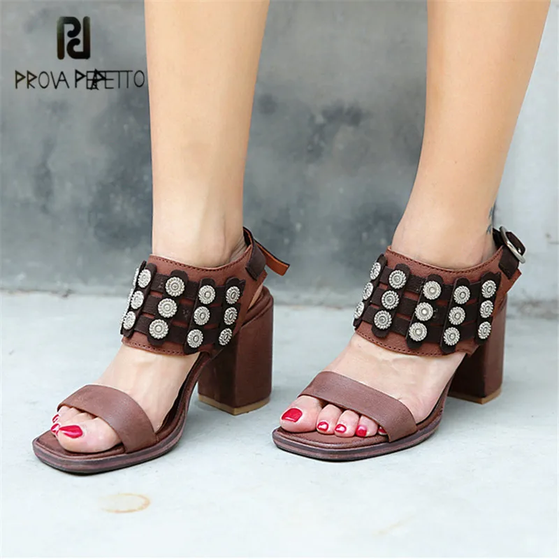 Prova Perfetto Women Gladiator Sandals Summer Sandalias Mujer 8CM Chunky High Heels Women Pump Prom Dress Shoes Woman Prova Perfetto Women Gladiator Sandals Summer Sandalias Mujer 8CM Chunky High Heels Women Pump Prom Dress Shoes Woman