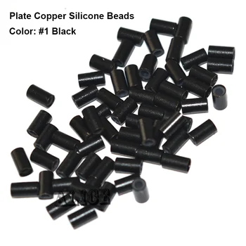 

Plate Edge Silicone Copper Micro Rings 4.0*3.0*4.0mm Black 1000pcs/Lot Beads Dreadlock Hair Cuffs For Braids