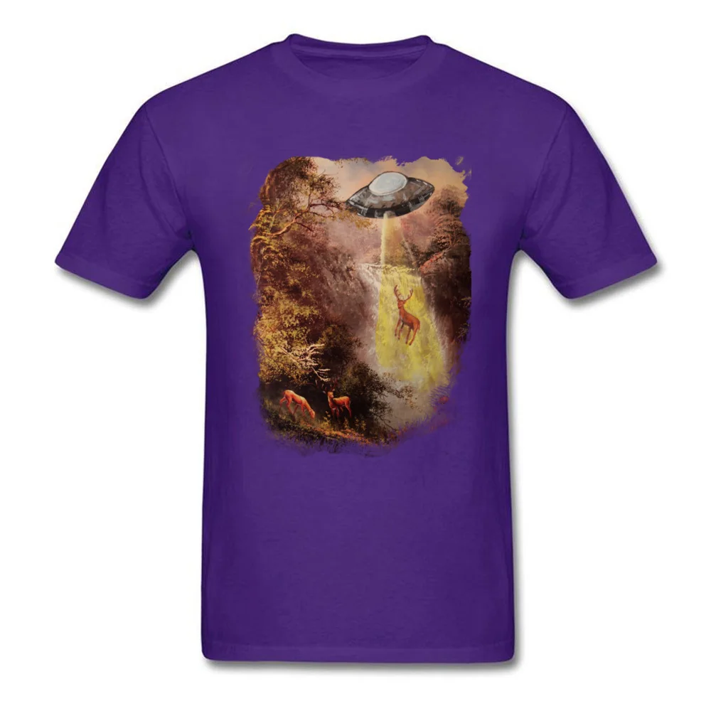 Deer hunters Tops Shirt Dominant Crew Neck Summer Short Sleeve Cotton Men T-Shirt Simple Style Tee Shirts Free Shipping Deer hunters purple