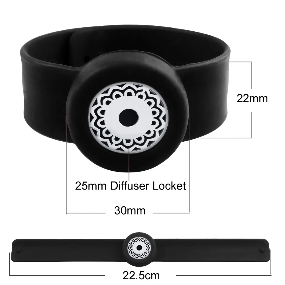 ZP-BS002-1 Silicone Diffuser Locket Bracelet -1