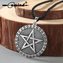 Cxwind-collar con colgante de pentagrama Retro, amuleto con amuleto, cadena de cuerda, joyería