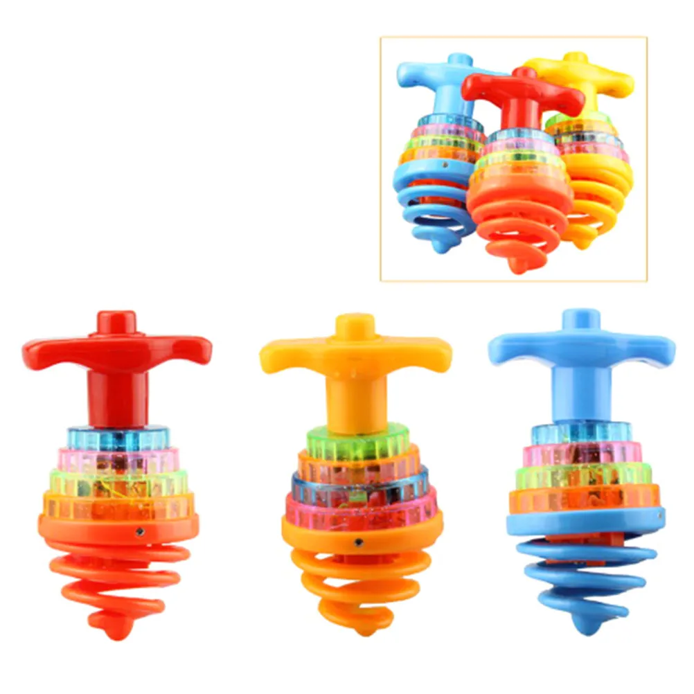 

1pc LED Light Laser Music Gyroscope Kid's Music Gyro Children's Toy Colorful Flash Spinning Top Random Style