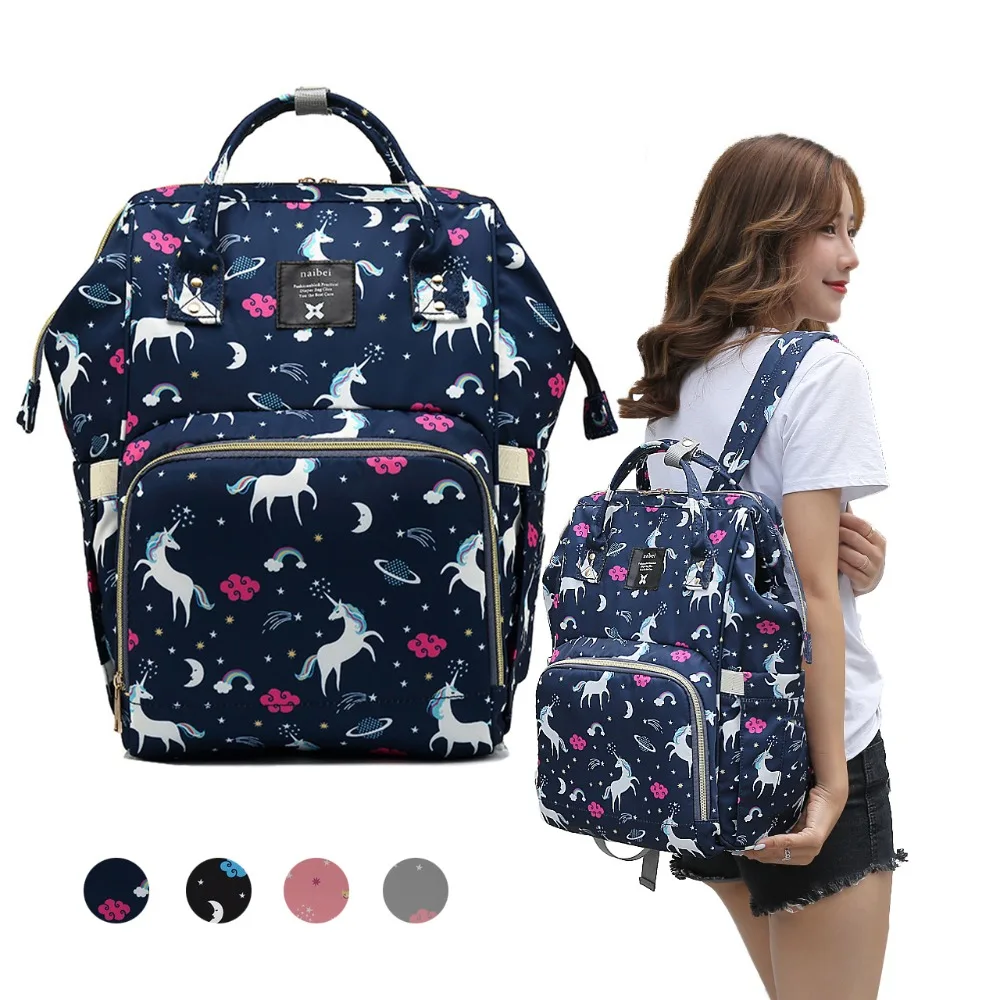 Baby Diaper Bags Fashion Mummy Maternity Backpack Unicorn Print ...