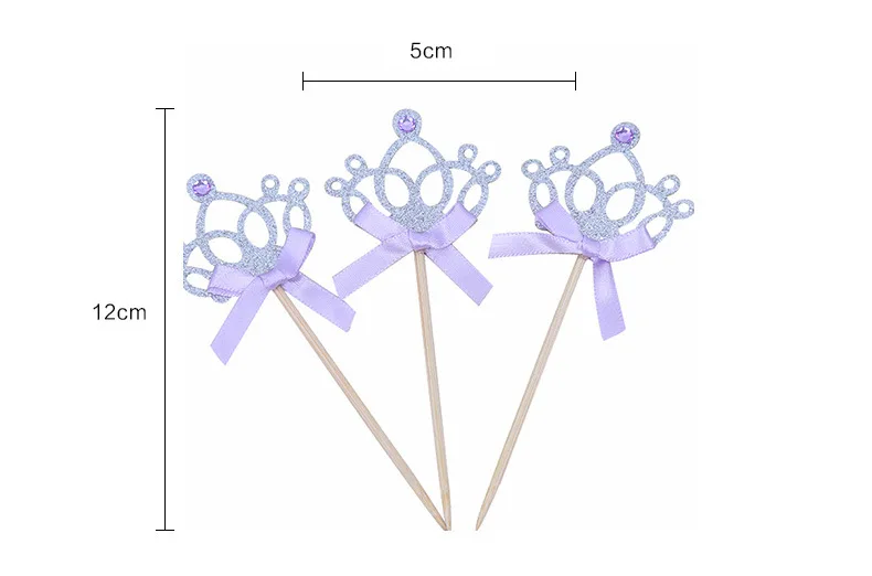 10 шт./лот, корона, топперы для торта, украшения на день рождения, вечерние украшения для маленьких мальчиков и девочек, золотые/серебряные топперы для кексов, принцессы