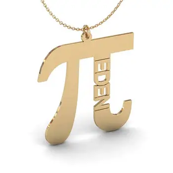 

Women Math Jewelry 2018 New Arrival Custom Pi Vertical Name Necklace Graduation Gift Accept Drop Shipping YP3869