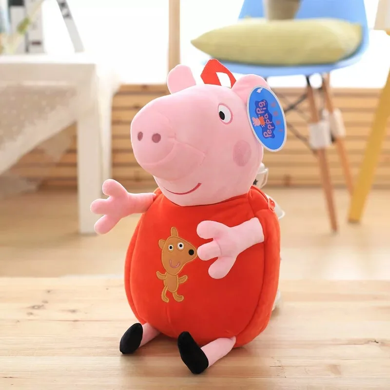 Горячая Распродажа 40 см Оригинальные Плюшевые игрушки Peppa Pig Девочки Мальчики Дети милые сумки рюкзак мультфильм Джордж Peppa мягкий рюкзак