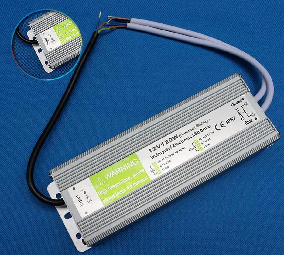 Dc12v 120w Ip67 Waterproof Led Driver,outdoor Use For Led Strip Power Supply, Lighting
