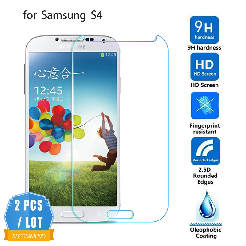 Для samsung Galaxy S4 защита экрана закаленное стекло для HD Ясно Защитная пленка