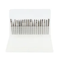 טונגסטן פלדה 20Pcs 3mm Shank טונגסטן פלדה רוטרי קבצים היהלומים Burrs סט מתאים קידוח woodworking עבור כלי Dremel Carving חריטה (3)