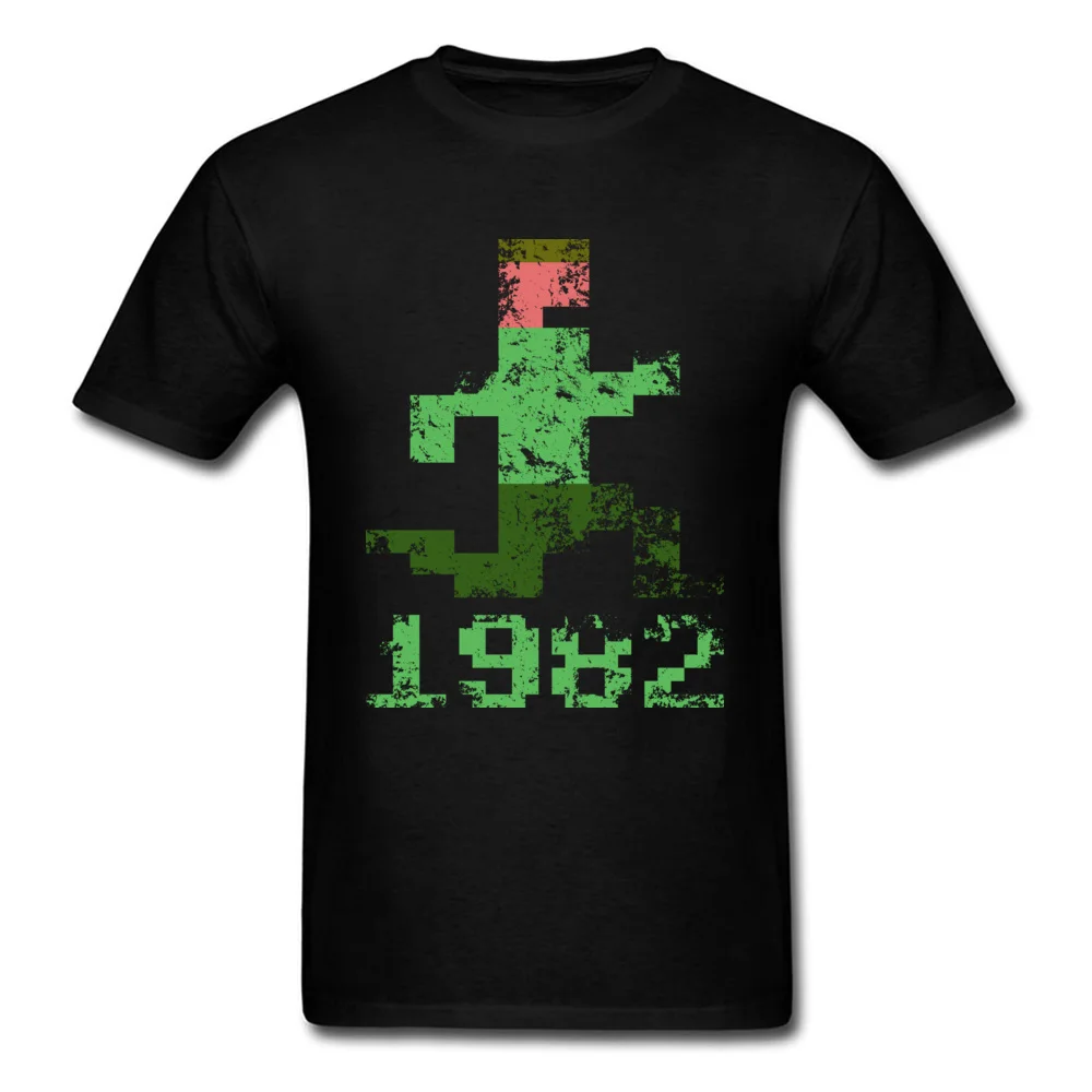 Short Sleeve Tops Shirts O Neck Pure Cotton Mens T-shirts Adventure Gaming 1982 Casual Clothing Shirt Faddish Drop Shipping Adventure Gaming 1982 black