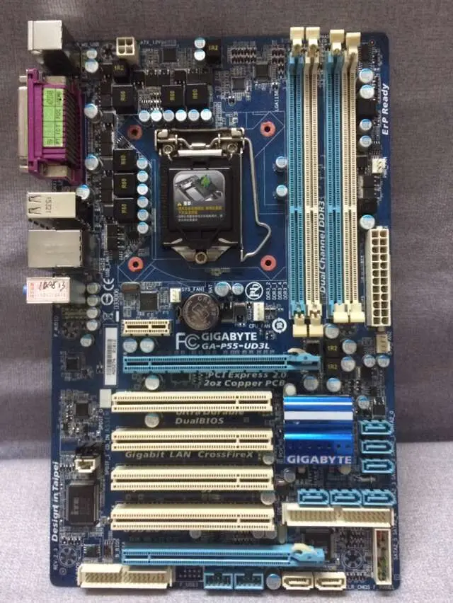 شحن مجاني الأصلي اللوحة جيجابايت GA-P55-UD3L P55-UD3L LGA 1156 DDR3 16G ل I5 I7 CPU P55 سطح المكتب motherborad