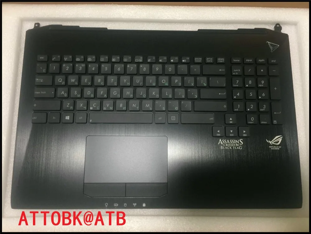 ATTOBK@ ATB русский стандарт Клавиатура для ноутбука Упор рук для ASUS G750 G750JH G750JM G750JS G750JW G750JX G750JZ с подсветкой