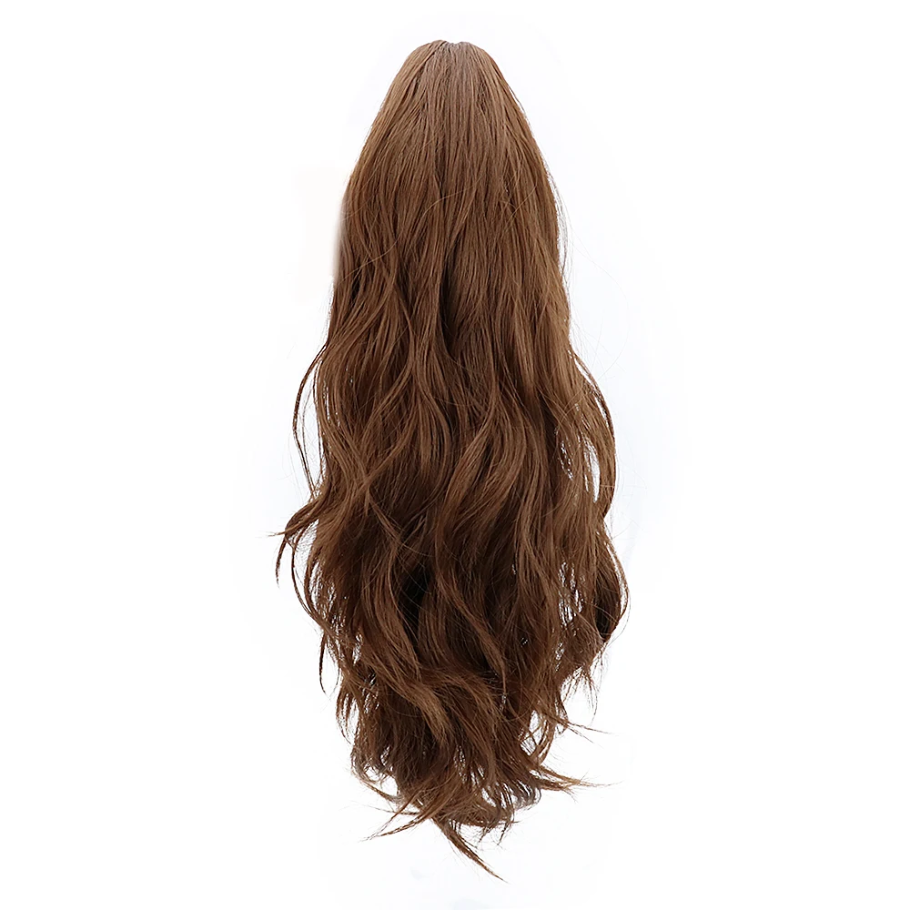 18 "synthetische kordelzug pferdeschwanz Klaue Clip In Haar Extensions Haarteil Natürliche Welle Clip In Menschliches Haar Extensions Pferdeschwanz-perücken