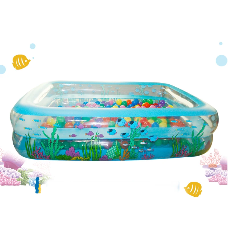 Популярный надувной семейный Детский Большой прямоугольный бассейн с принтом