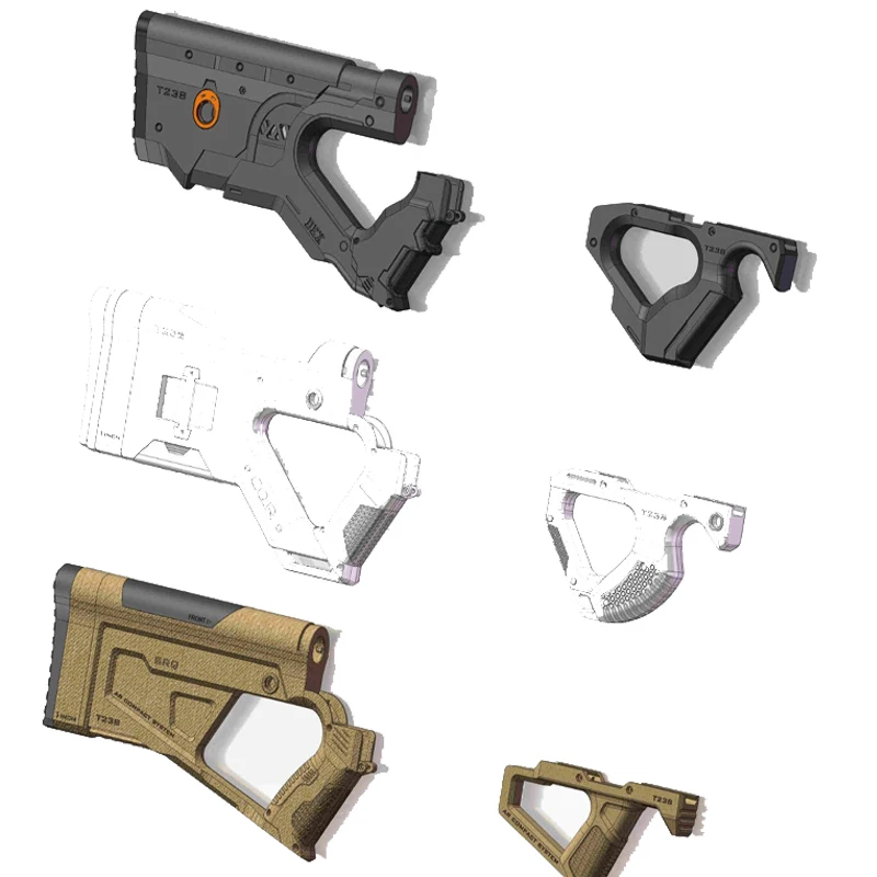 

Outdoor CS Jinming water bullet gun 3D refit accessory XM316 escape from tarkov CQRPLAY brother version SRQ Rear grip Kit KI73